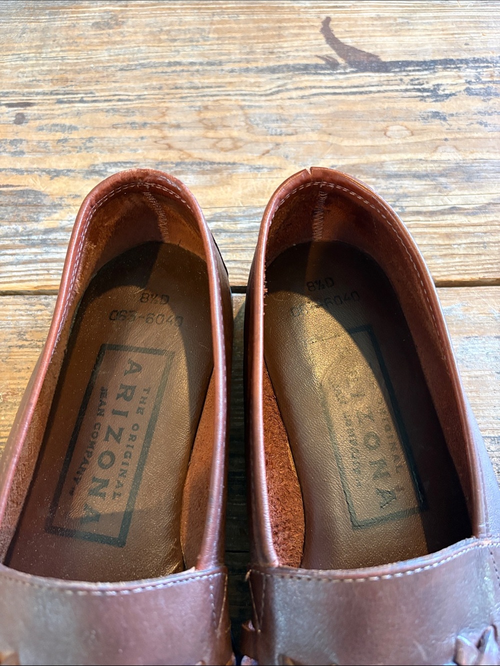Vintage Arizona Jean Company Woven Leather Huarache Loafers - Picture 3 of 8